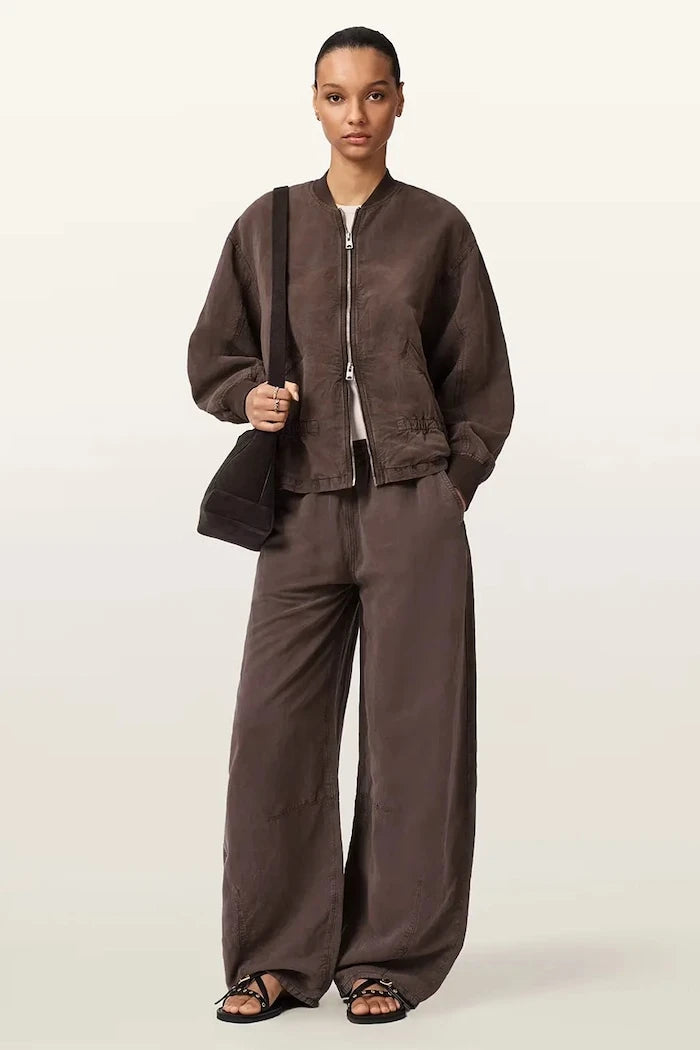 AllSaints яке бомбър дамско с лен SOFI