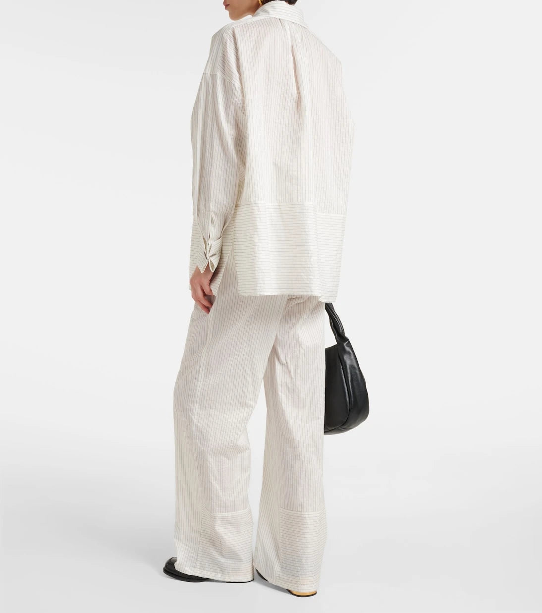 Max Mara - Saletta pinstripe cotton and silk shirt