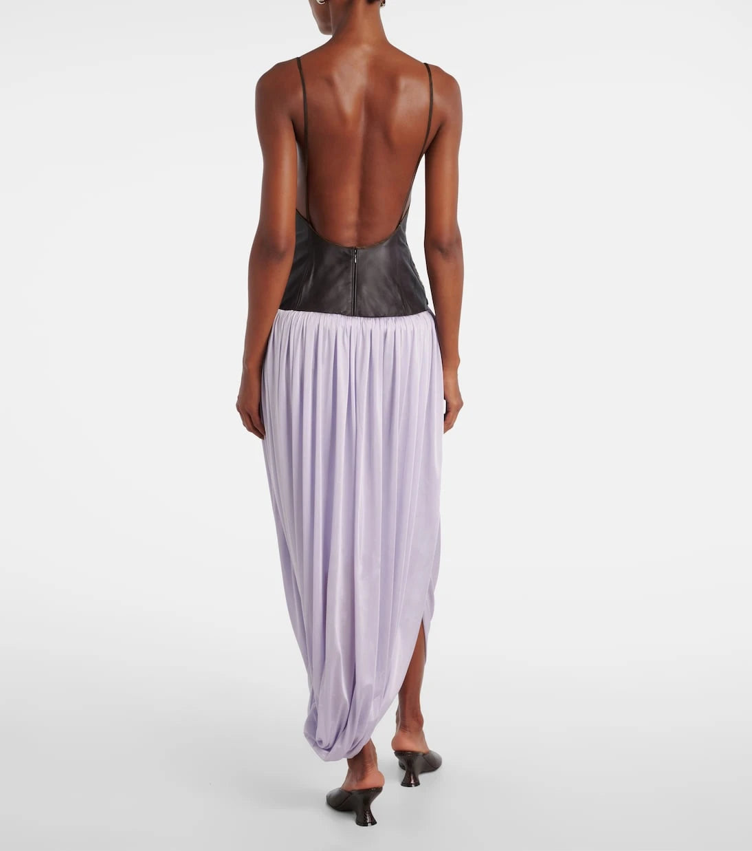 Jacques Wei - Leopard-print draped maxi dress