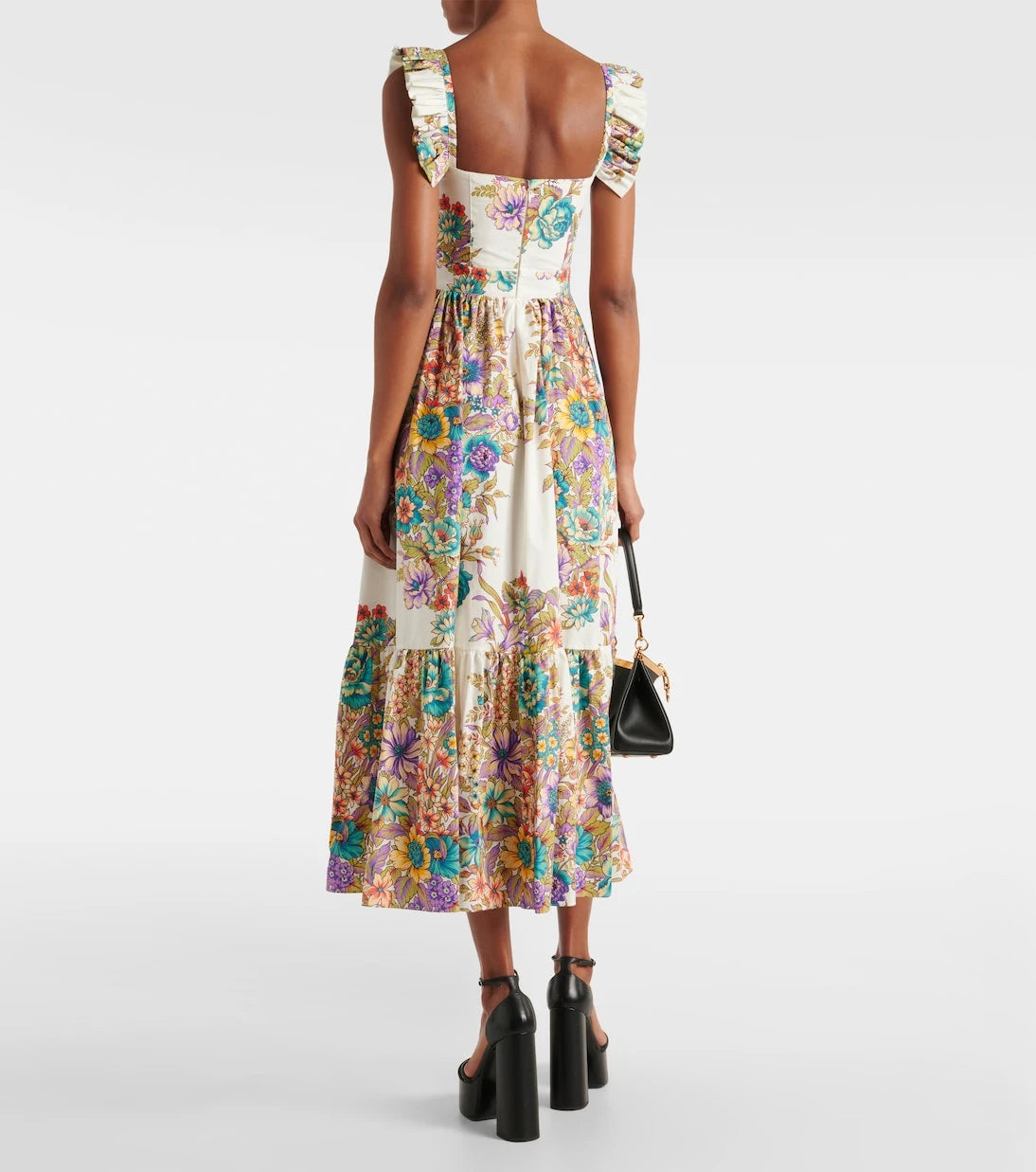 Etro - فستان ماكسي قطني بنقشة زهور