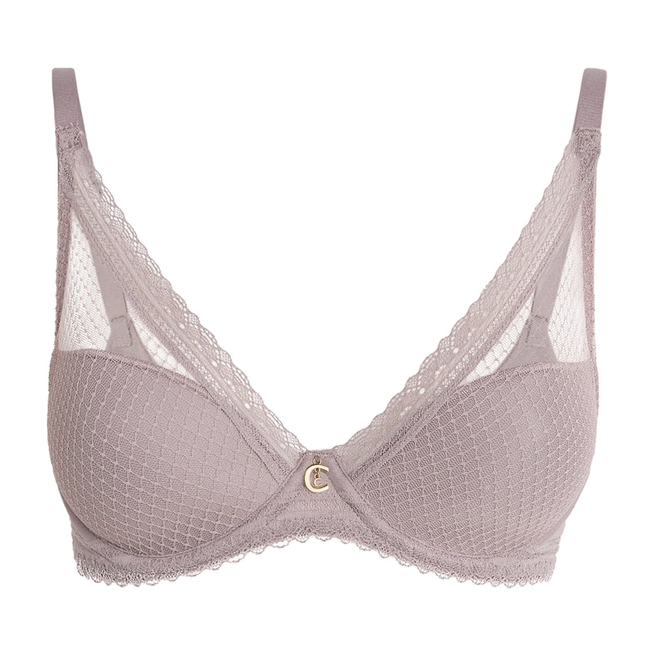 Purple Lace Romance Plunge T-Shirt Bra