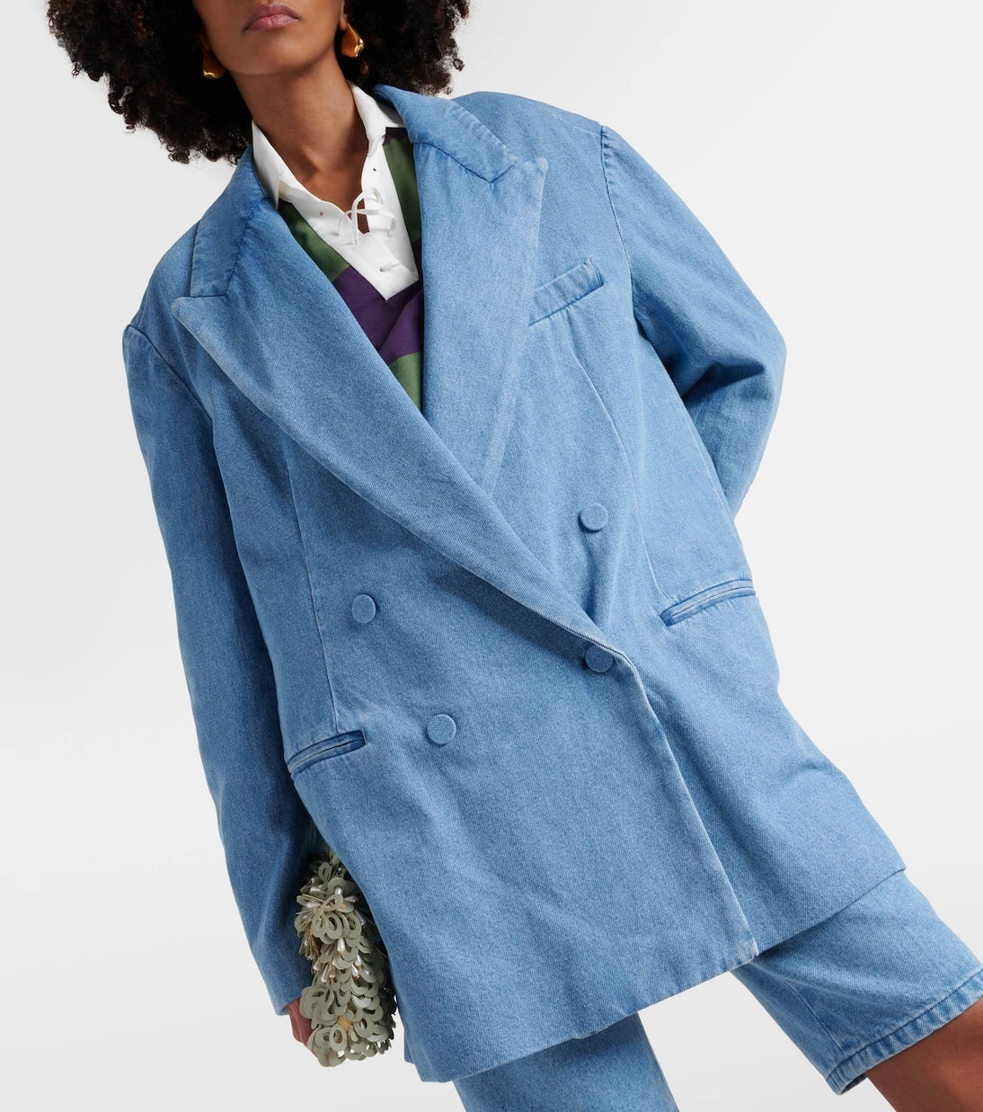 Dries Van Noten - Oversized denim blazer