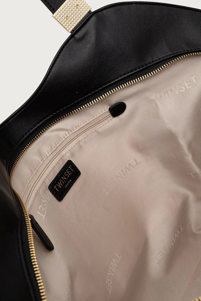 Twinset kadın tote çanta, suni deriden