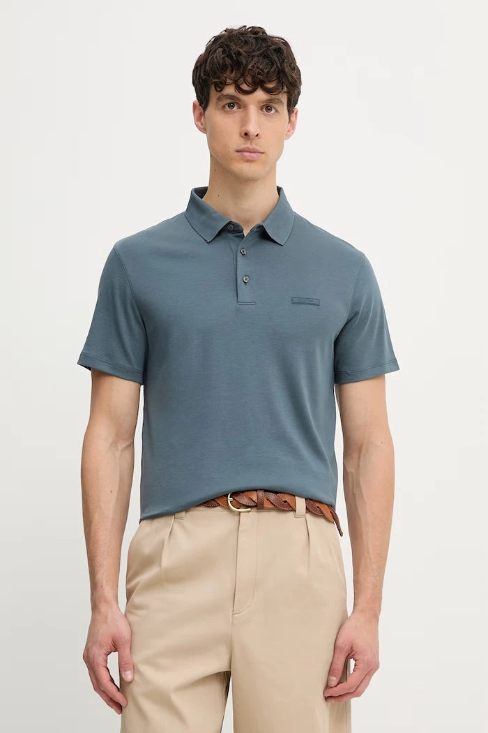Calvin Klein тениска с яка мъжка от памук