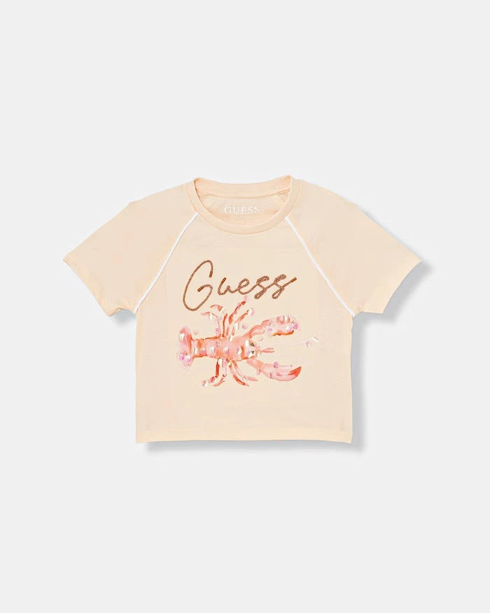 Guess pamuklu çocuk tişörtü