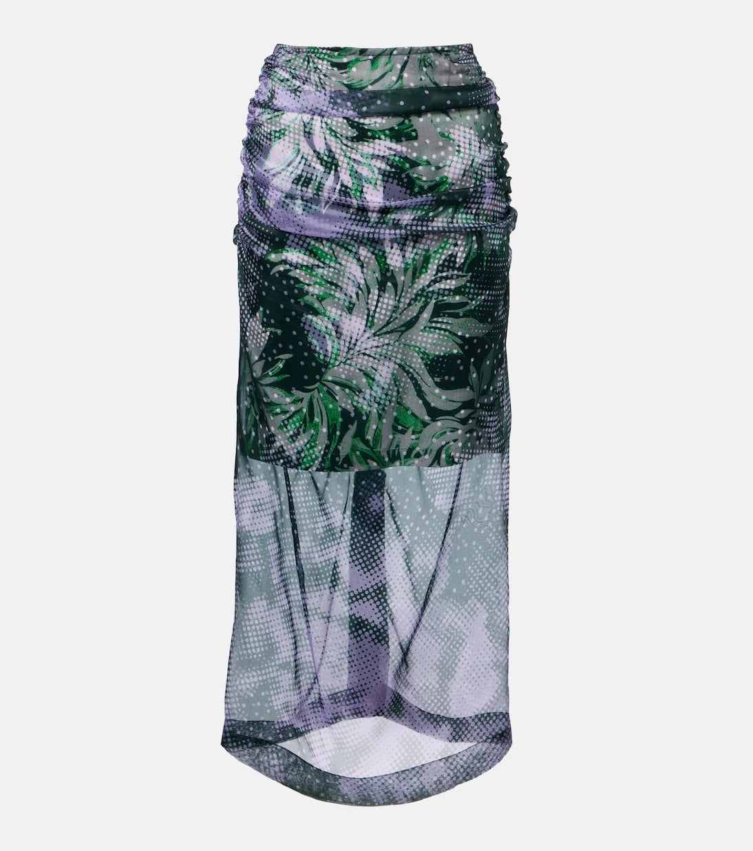 Dries Van Noten - Printed silk-blend midi skirt