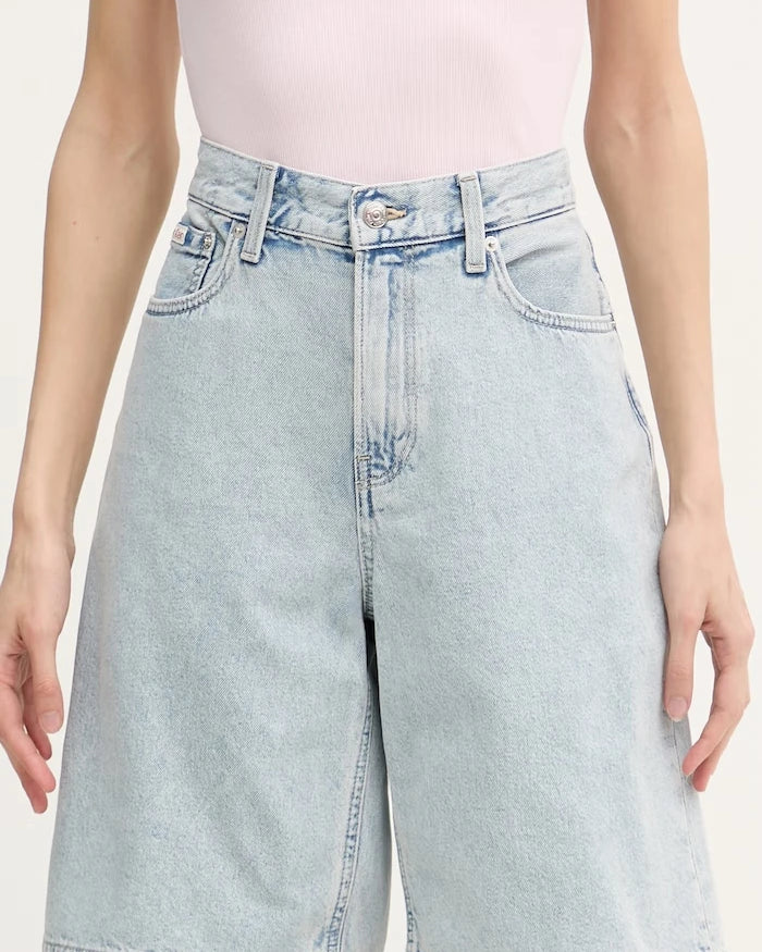 Calvin Klein Jeans къс панталон дамски от деним