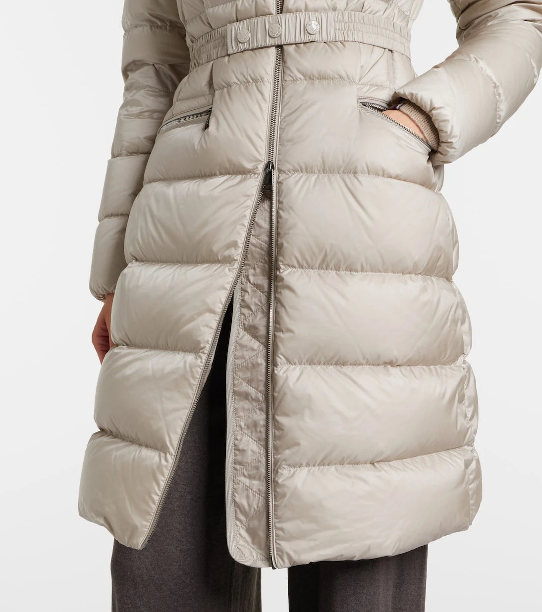 Moncler - Boedic shearling-trimmed down coat