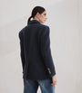 Brunello Cucinelli Blue Cashmere Cable Knit Blazer