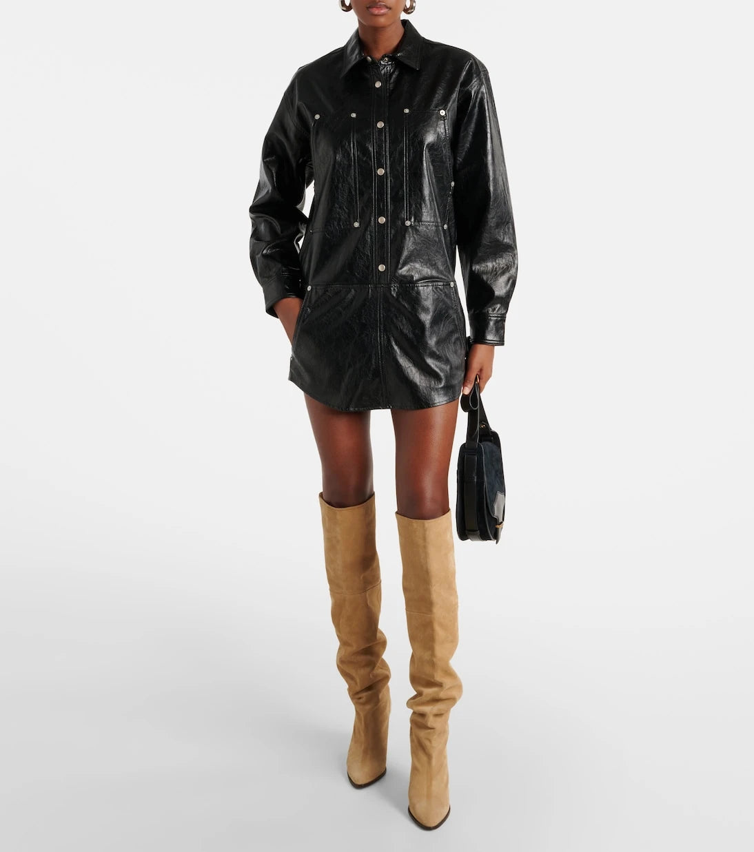 Marant Etoile - Ayali faux leather minidress