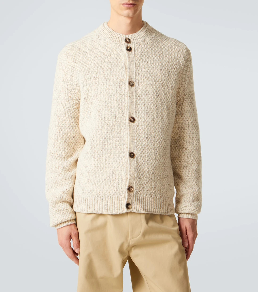 Loro Piana - Ash wool and cashmere-blend cardigan