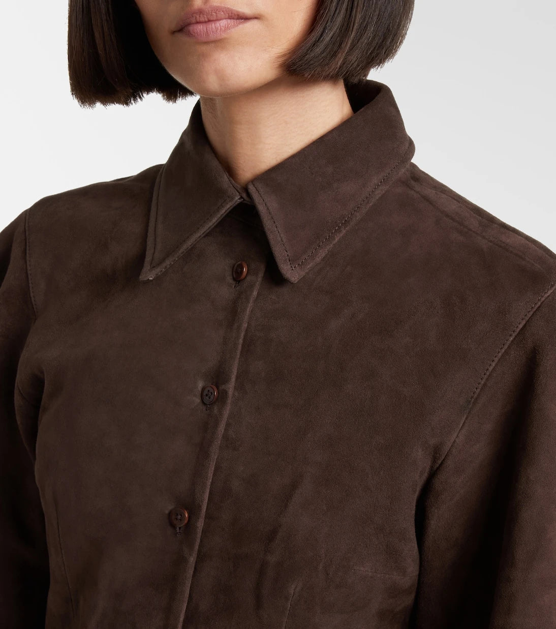 Rotate - Suede shirt