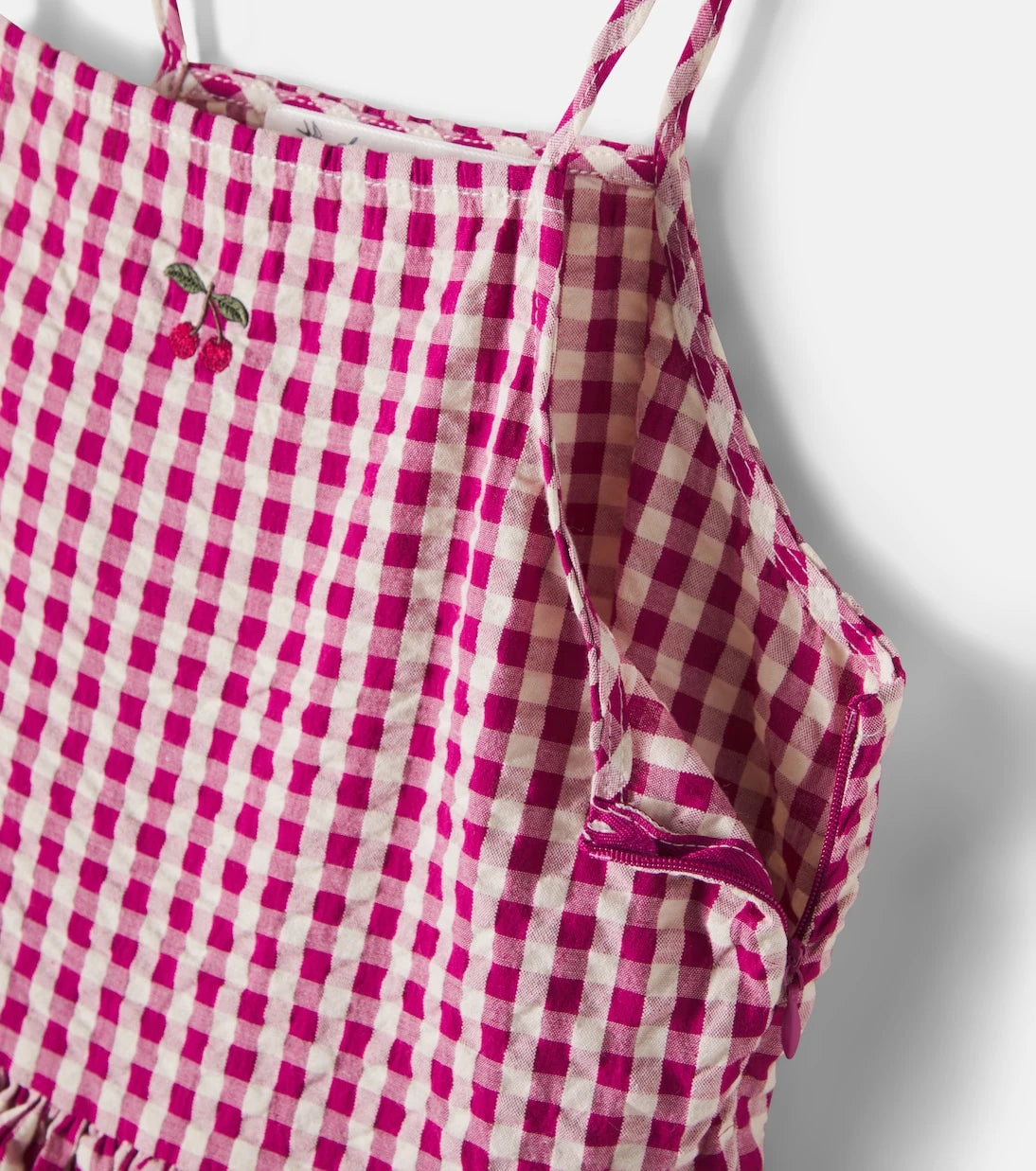 Konges Sløjd - Isotta checked gathered cotton dress