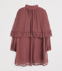 Chloé Kids Burgundy Silk Layered Dress (14 Years)