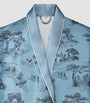 Blue x Sheila Bridges Mulberry Silk Harlem Toile Robe (Small)
