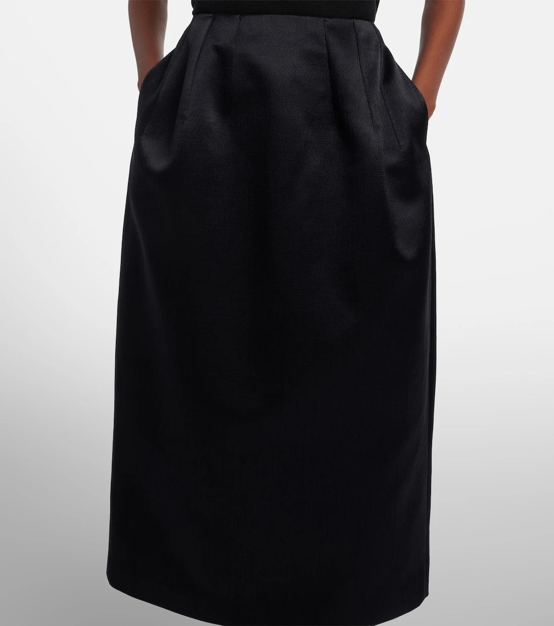 The Row - Gamin wool and silk midi skirt
