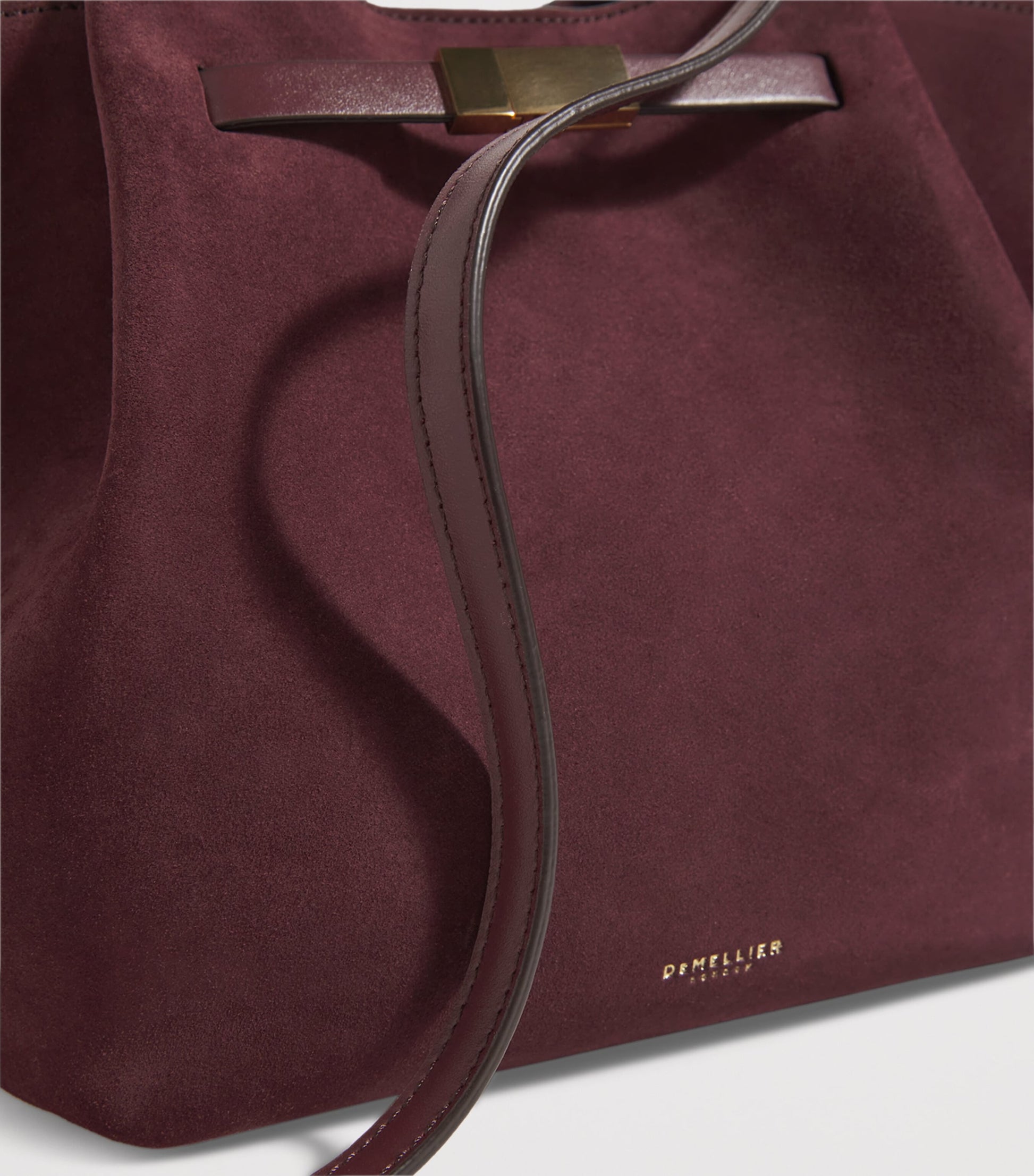 Demellier Burgundy Medium Suede New York Tote Bag