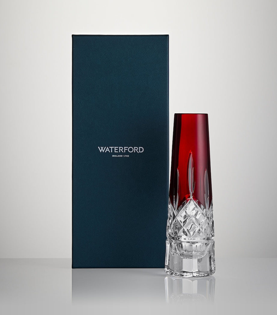 Crystal Lismore Red Bud Vase (18cm)