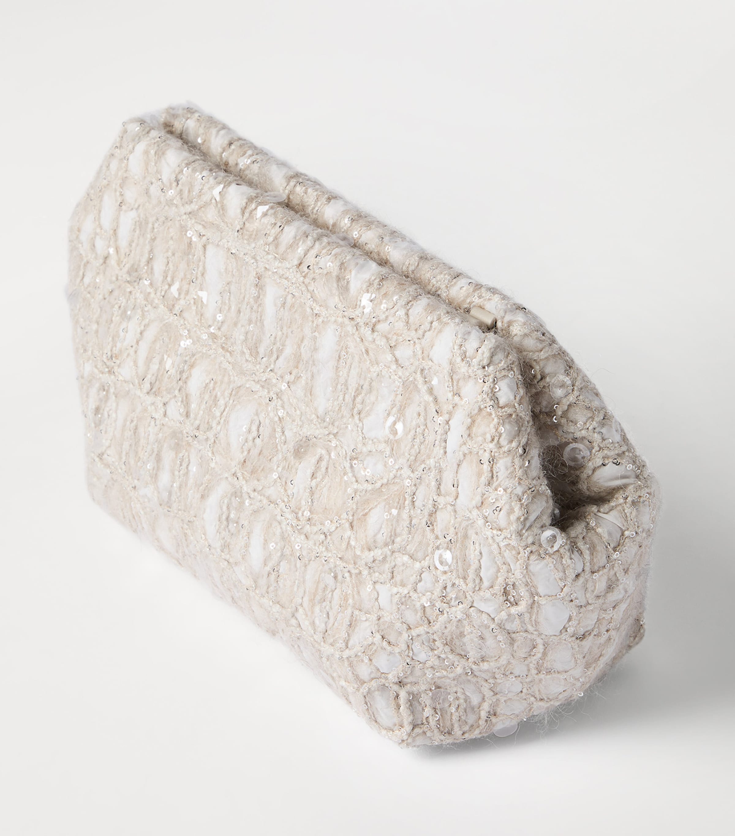 Brunello Cucinelli Silk Dazzling Croc Shoulder Bag