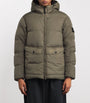 Stone Island Green Wind-Resistant Hooded Parka