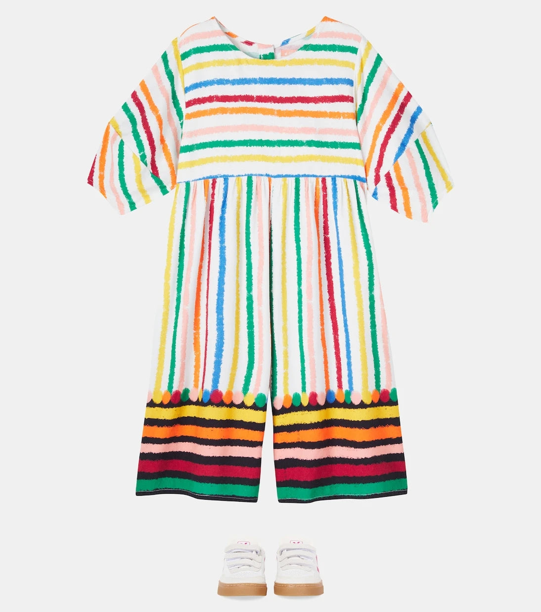 Veja Kids - V-90 leather sneakers