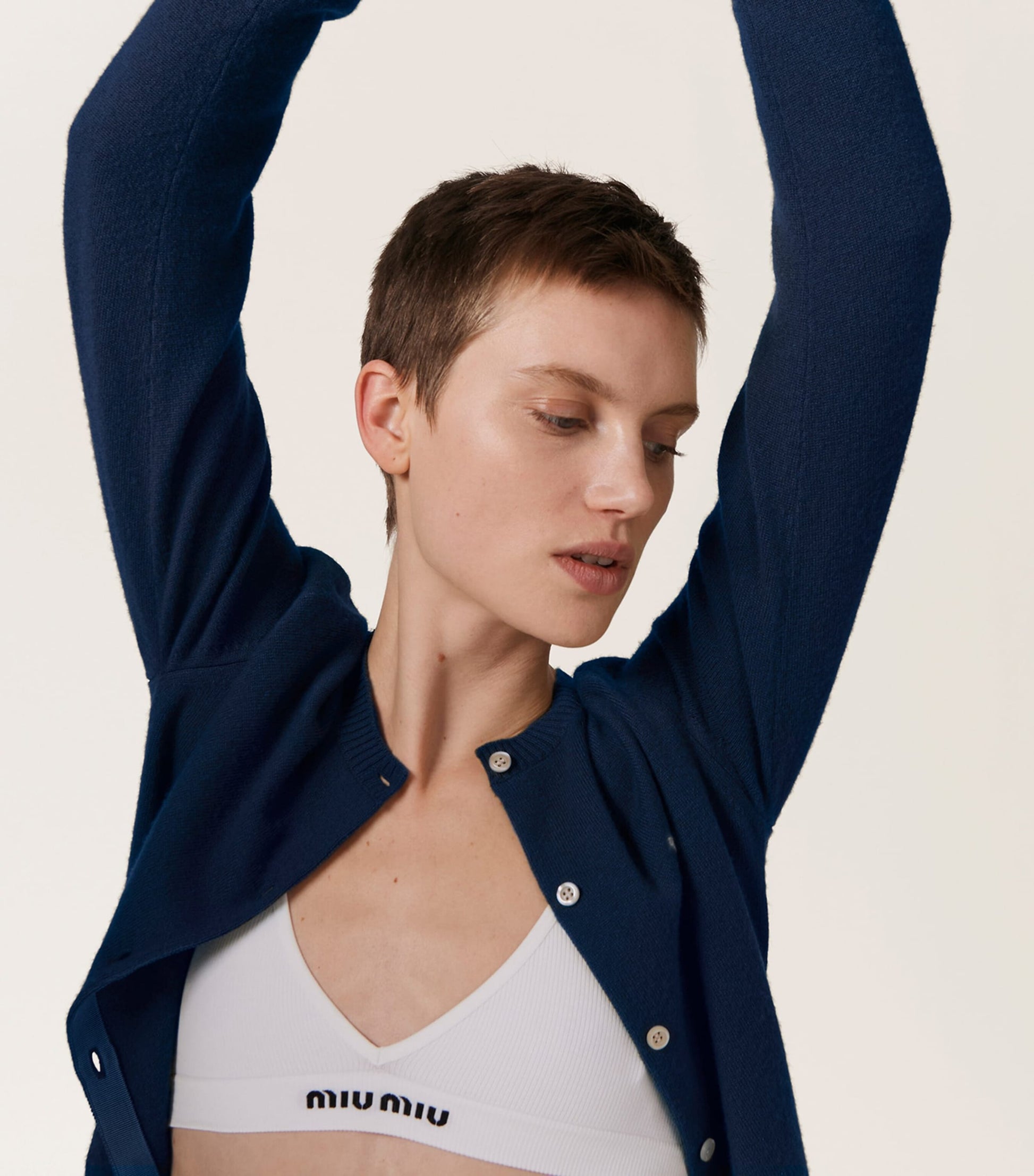 Miu Miu White Seamless Bra