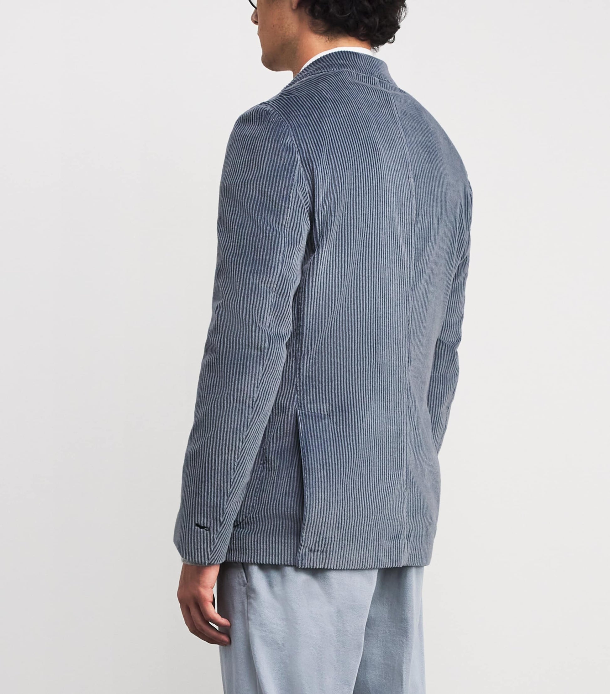 Eleventy Blue Cotton-Cashmere Corduroy Blazer