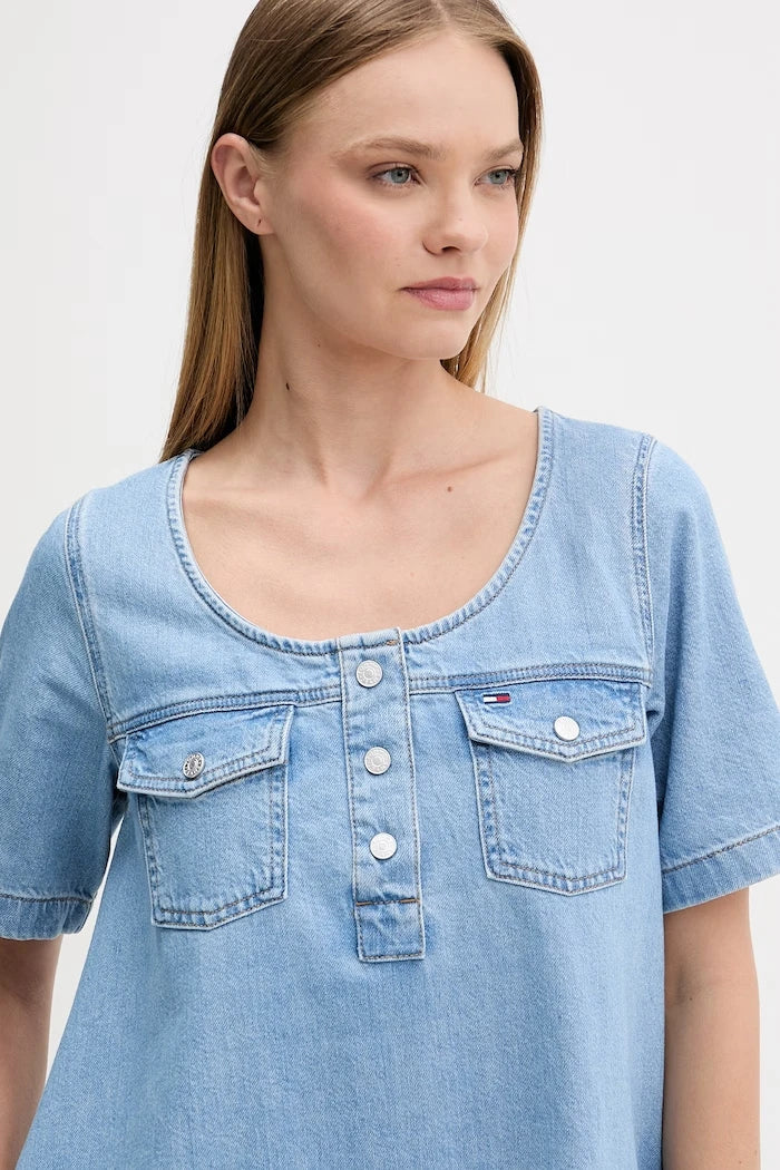 Tommy Jeans разкроена рокля от деним