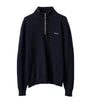 Blue Cashmere Half Zip Sweater