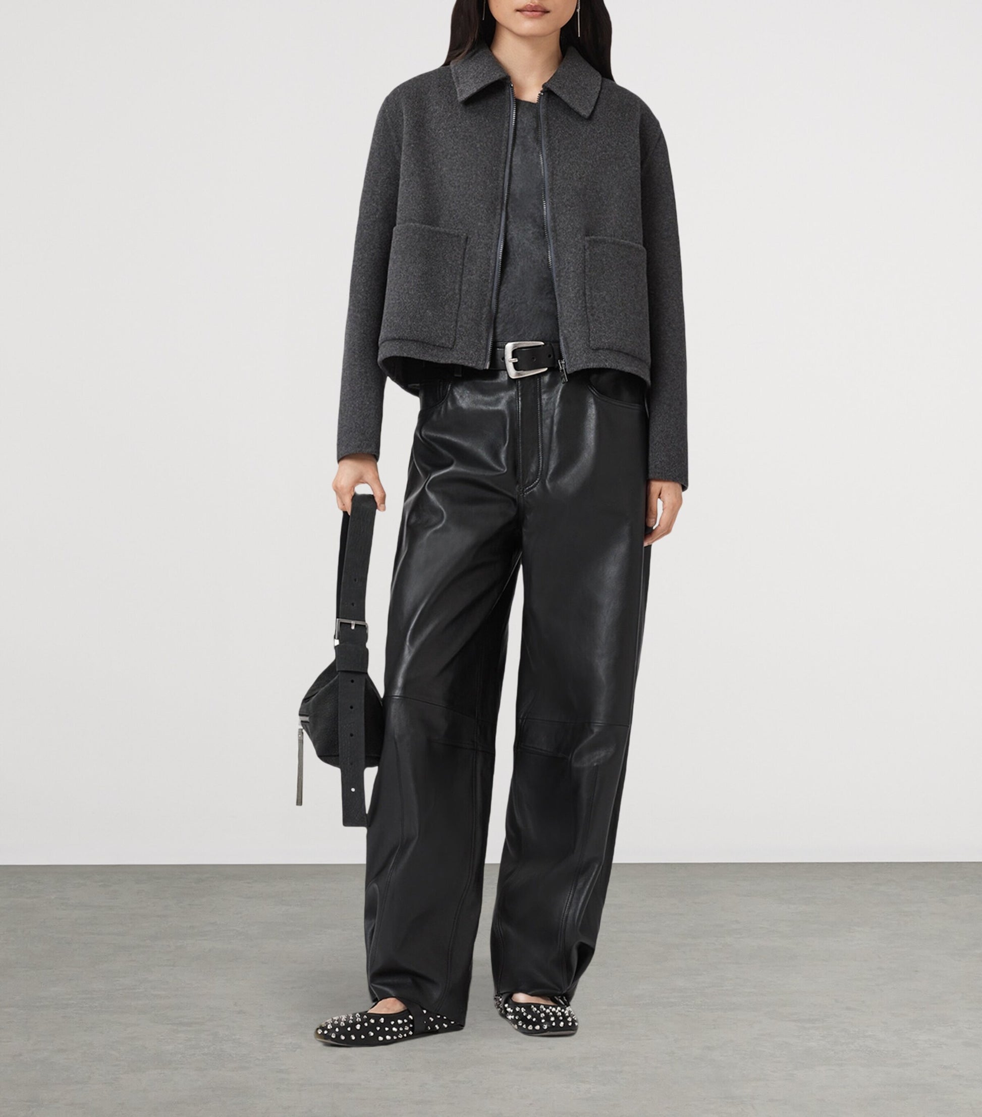 Wool-Blend Seannah Jacket CHARCOAL GREY