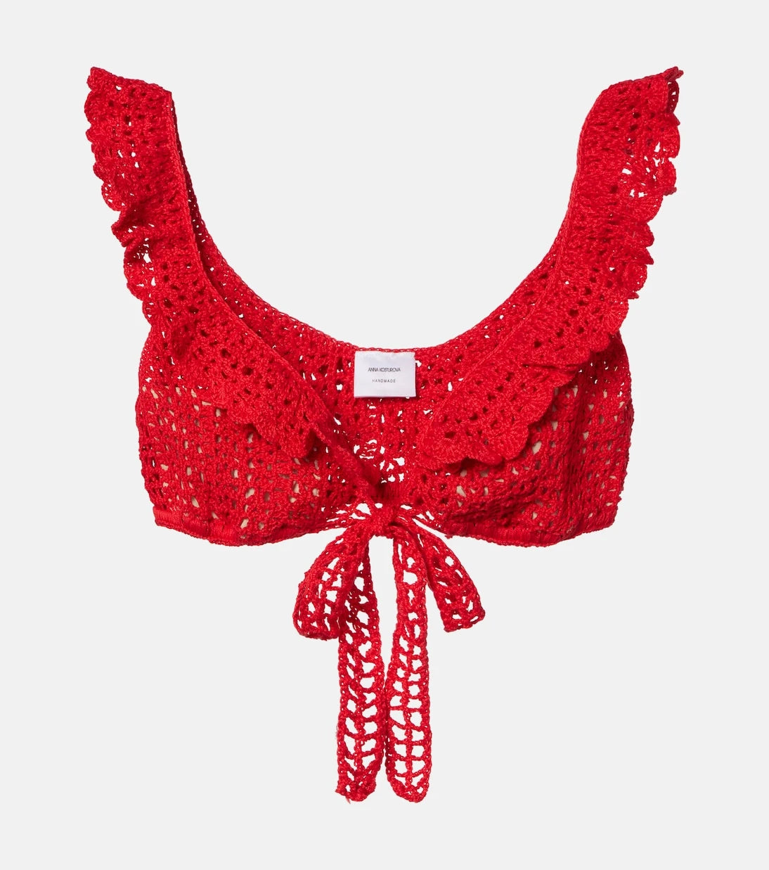 Anna Kosturova - Brigitte crochet cotton bra top