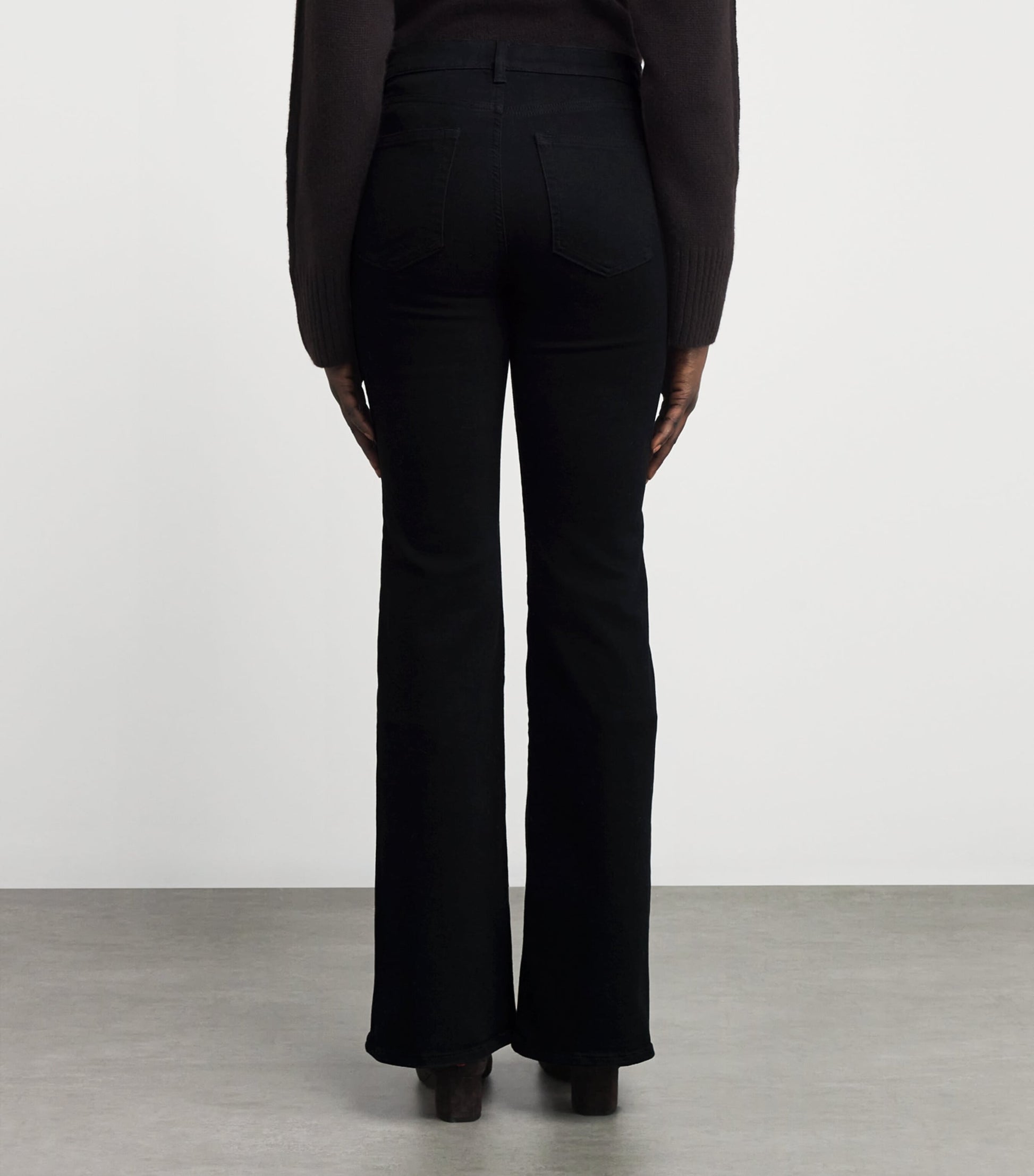 FRAME Black The Icon Flared Jeans