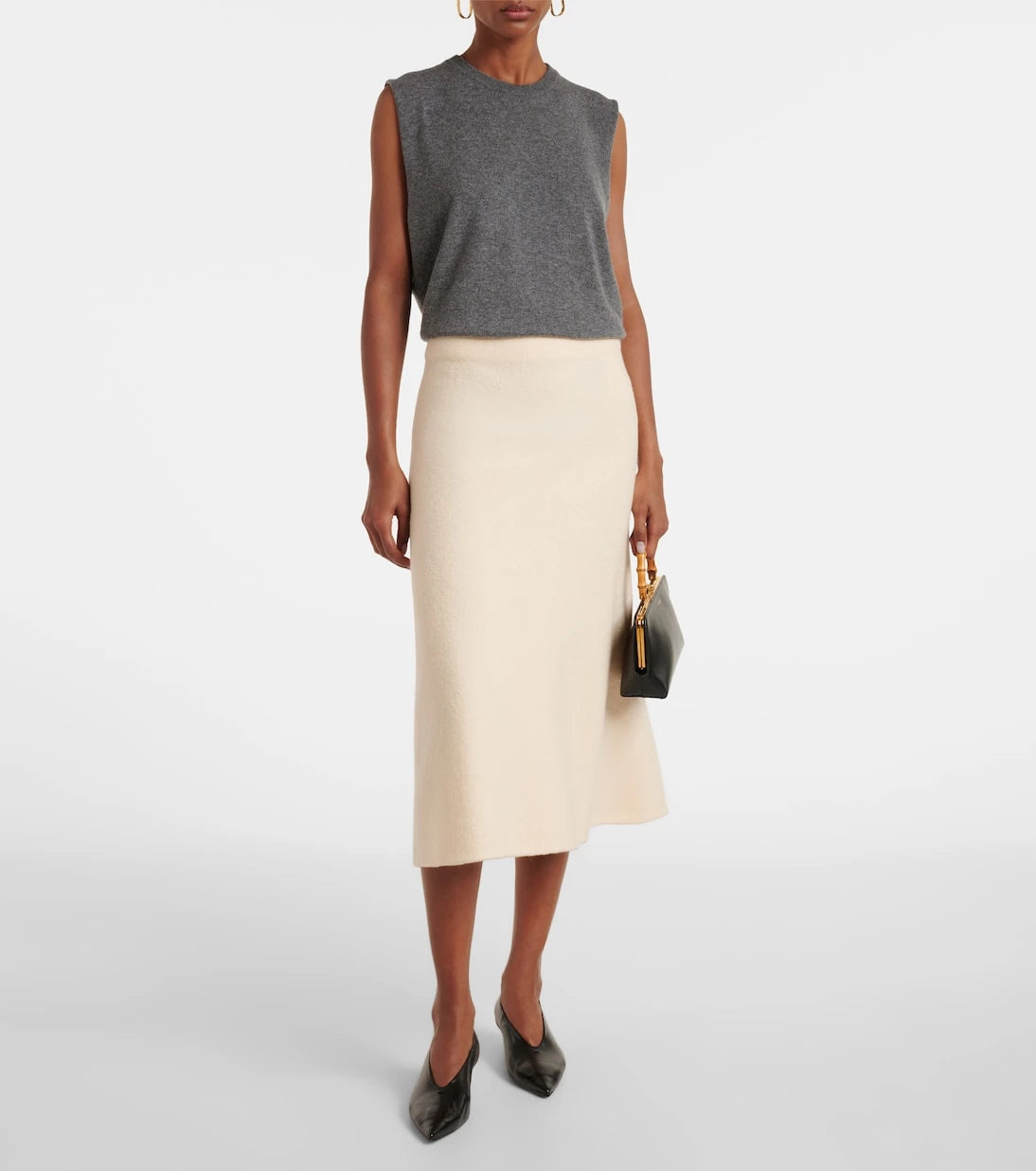Jil Sander - Wool midi skirt