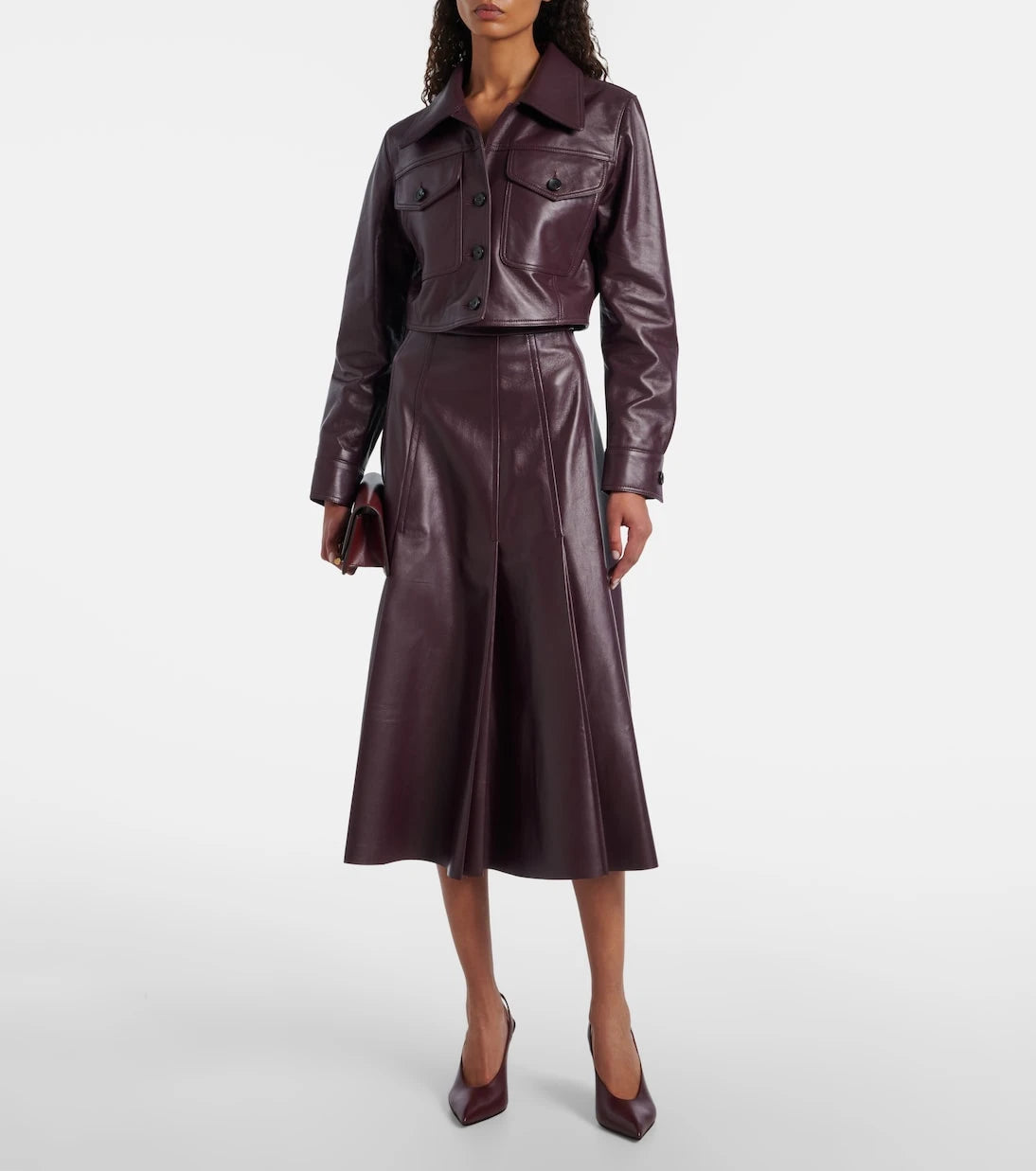 Emilia Wickstead - Nics cropped leather jacket