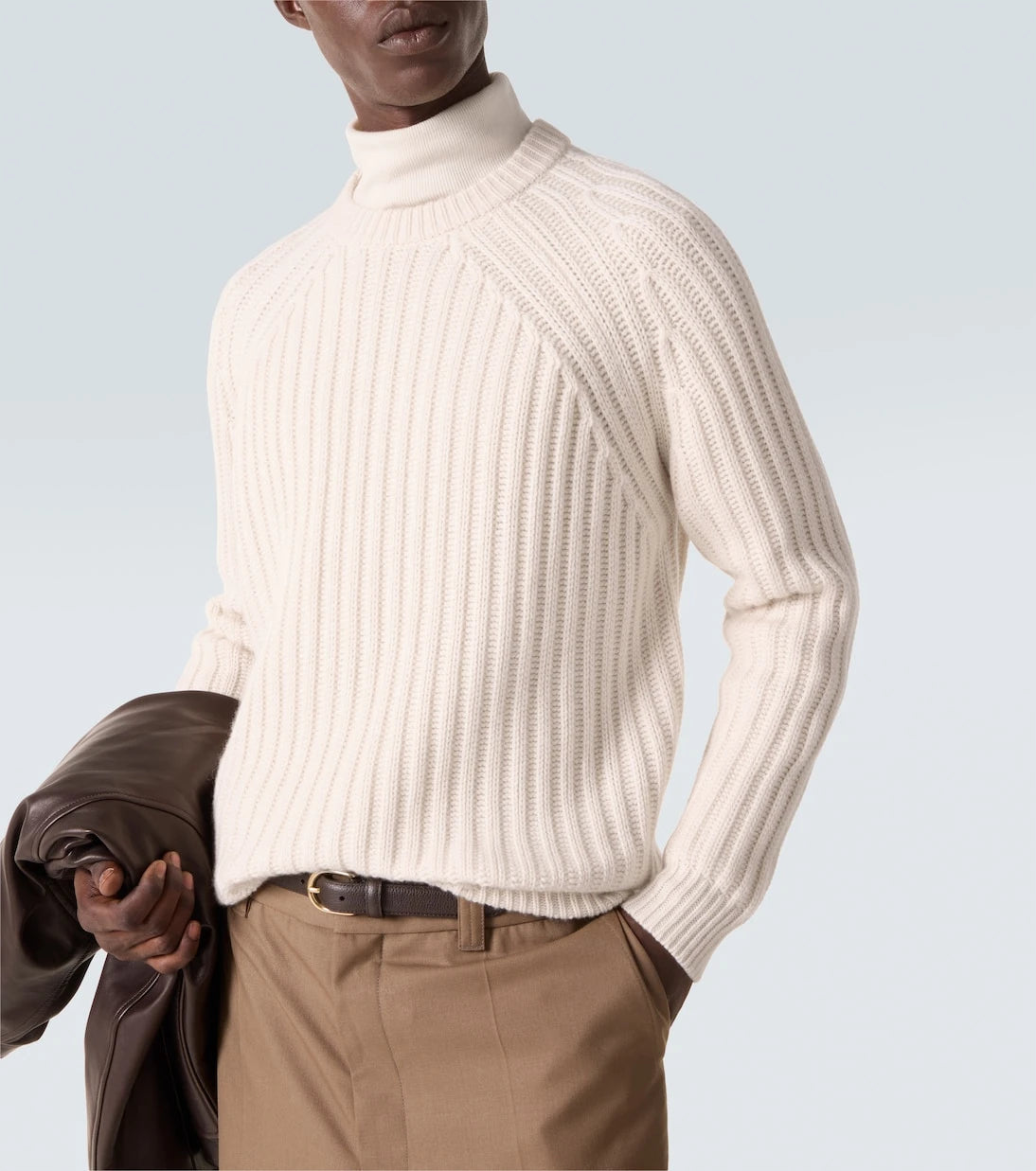Allude - Ribbed-knit wool and cashmere sweater