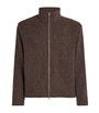 Brown Shrunken Fullzip Polo Jacket