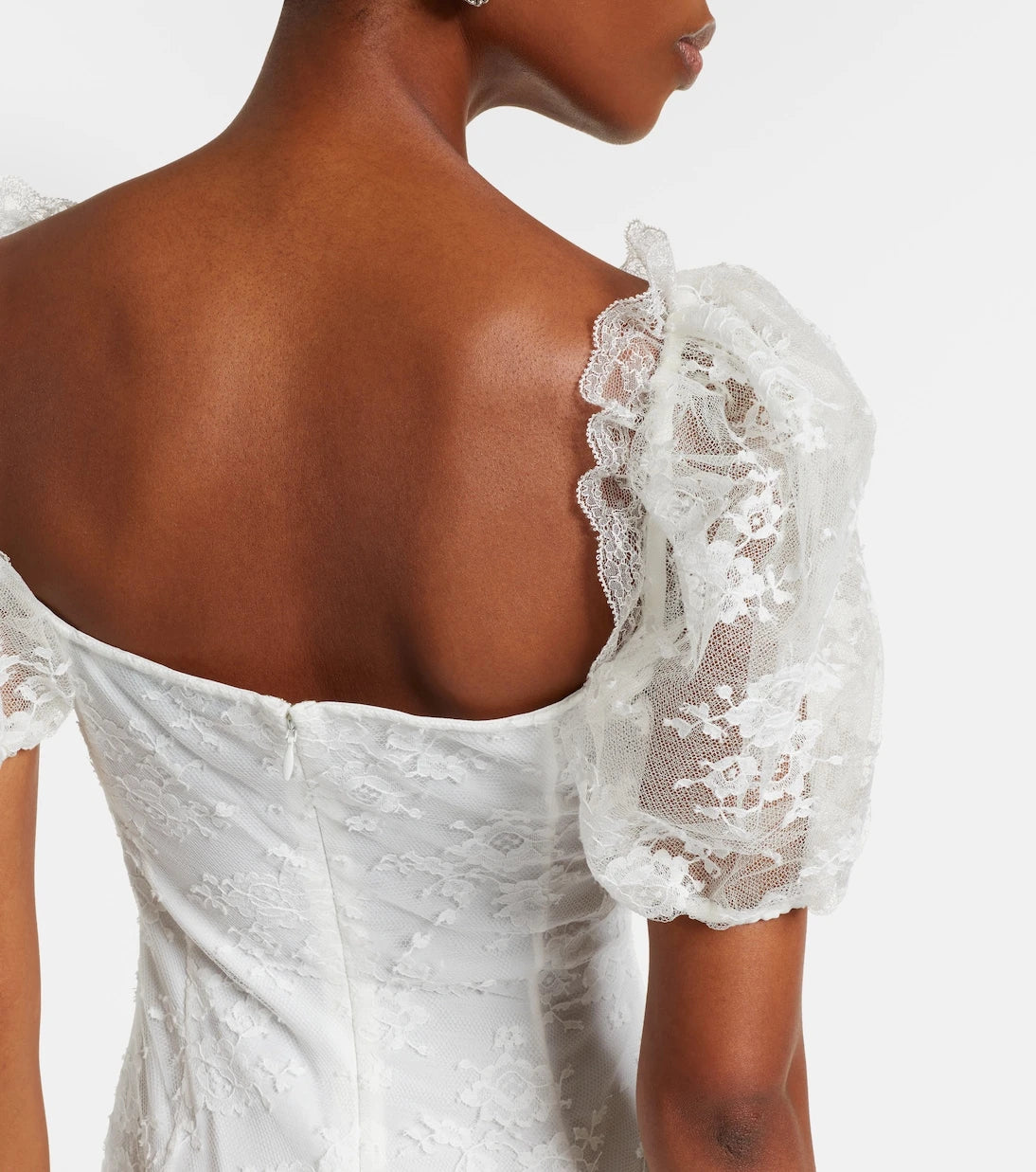Alessandra Rich - Bow-detail ruched lace gown