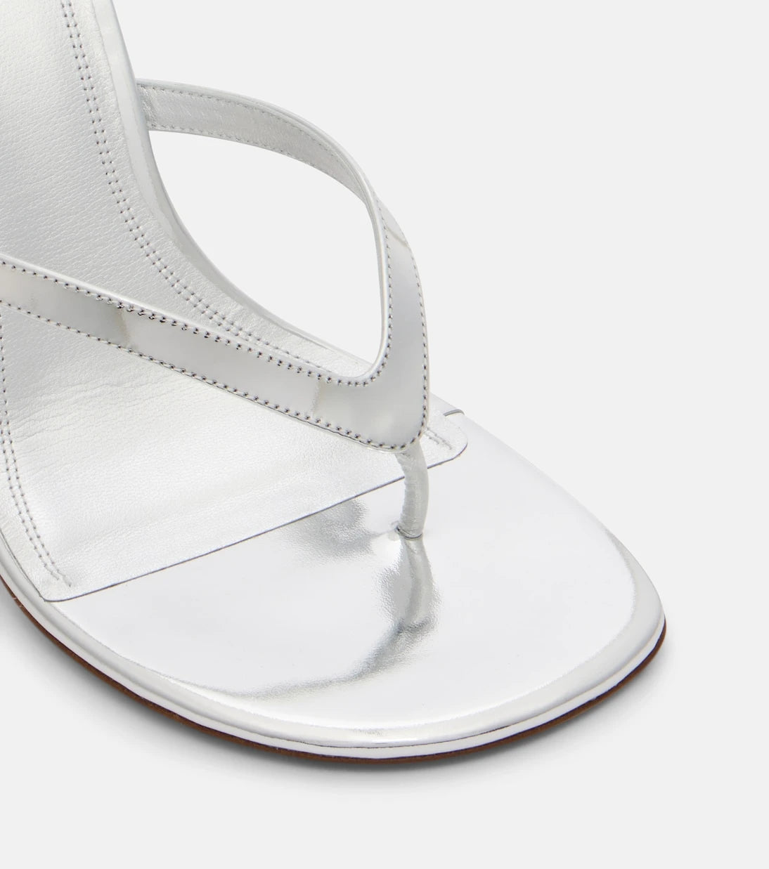 Amina Muaddi - Juliette mirrored leather thong sandals
