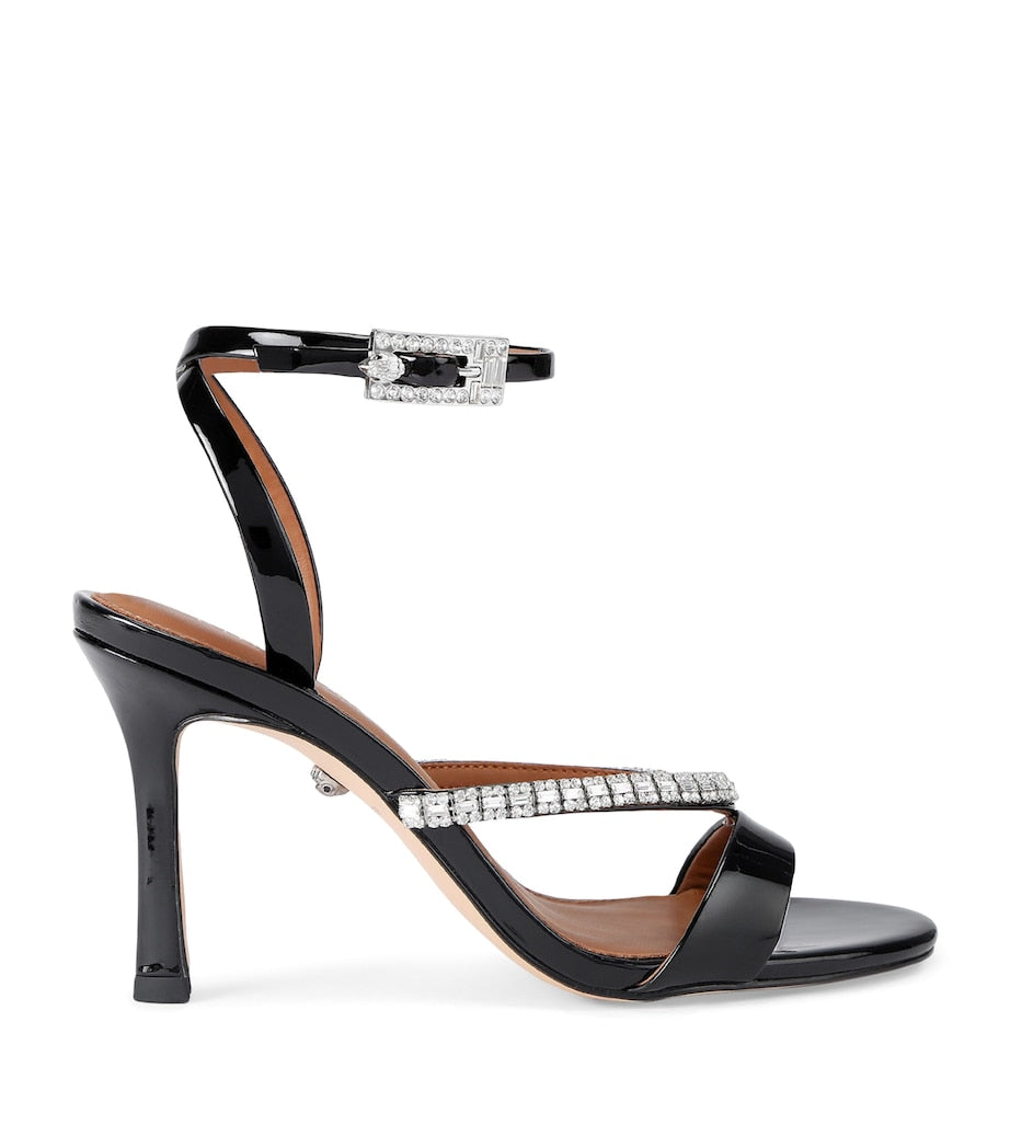 Patent Leather Embellished Sandals 90