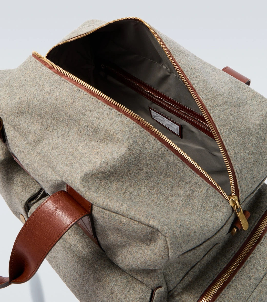 Brunello Cucinelli - Leather-trimmed duffel bag