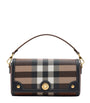 Brown Check Top-Handle Bag