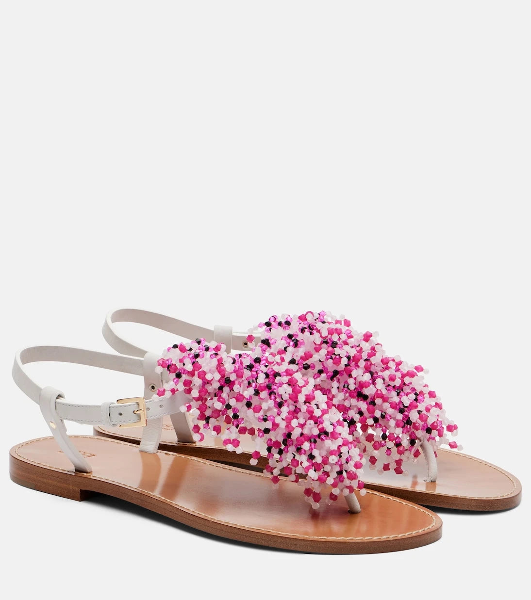 Pucci - Embroidery beaded leather sandals