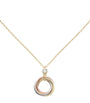 White, Yellow, Rose Gold and Diamond Trinity Necklace