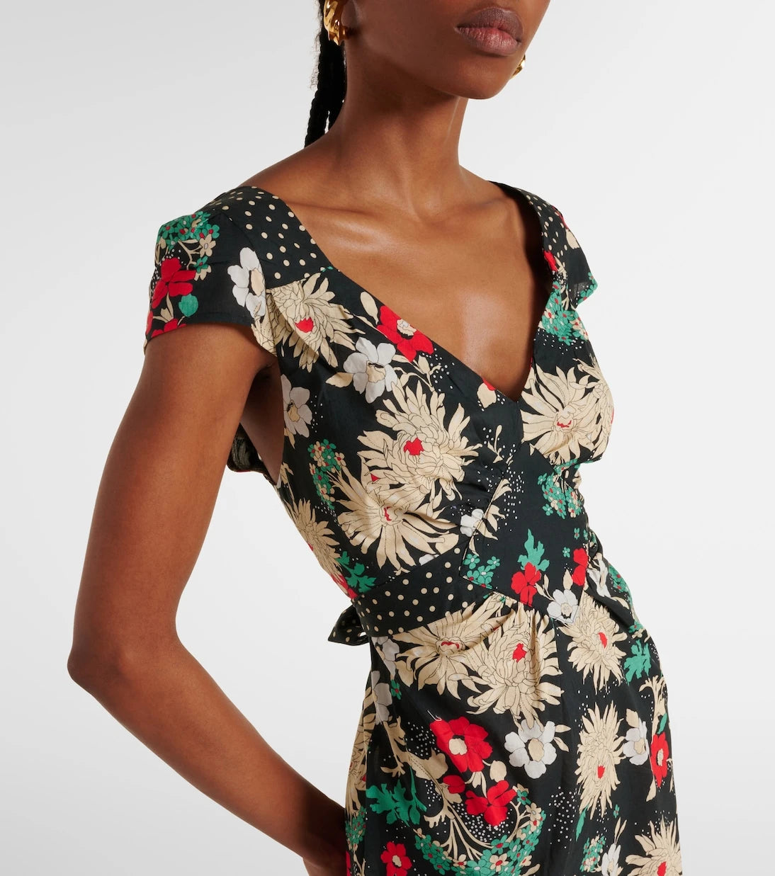 Rixo - Carey floral cotton midi dress