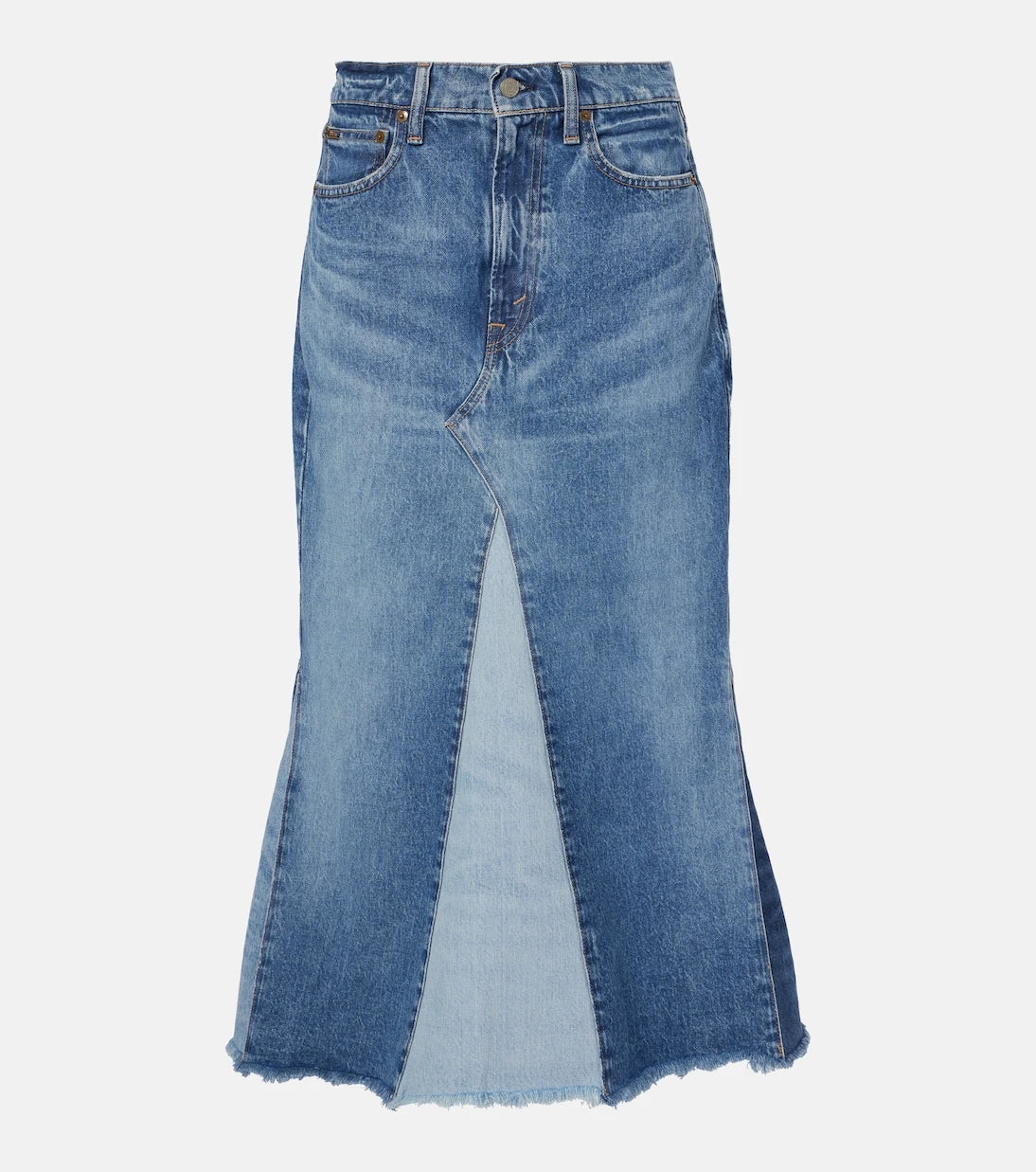 Polo Ralph Lauren - Deconstructed denim midi skirt