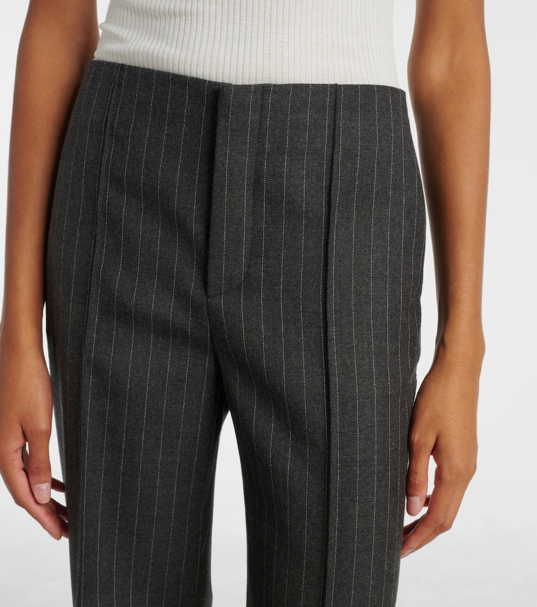 Chloé - Pinstriped virgin wool wide-leg pants