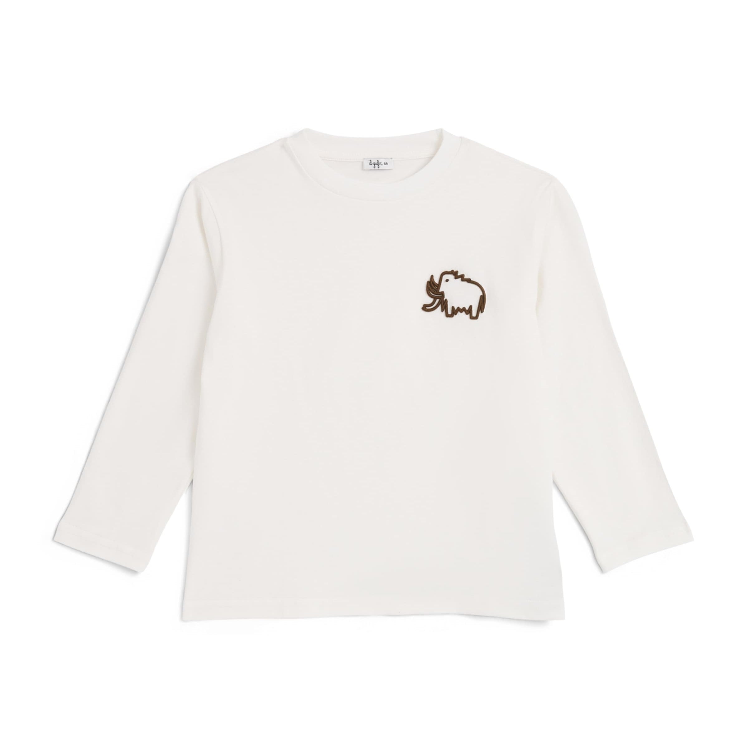 Cotton Mammoth Embroidery T-Shirt (2-14 Years)