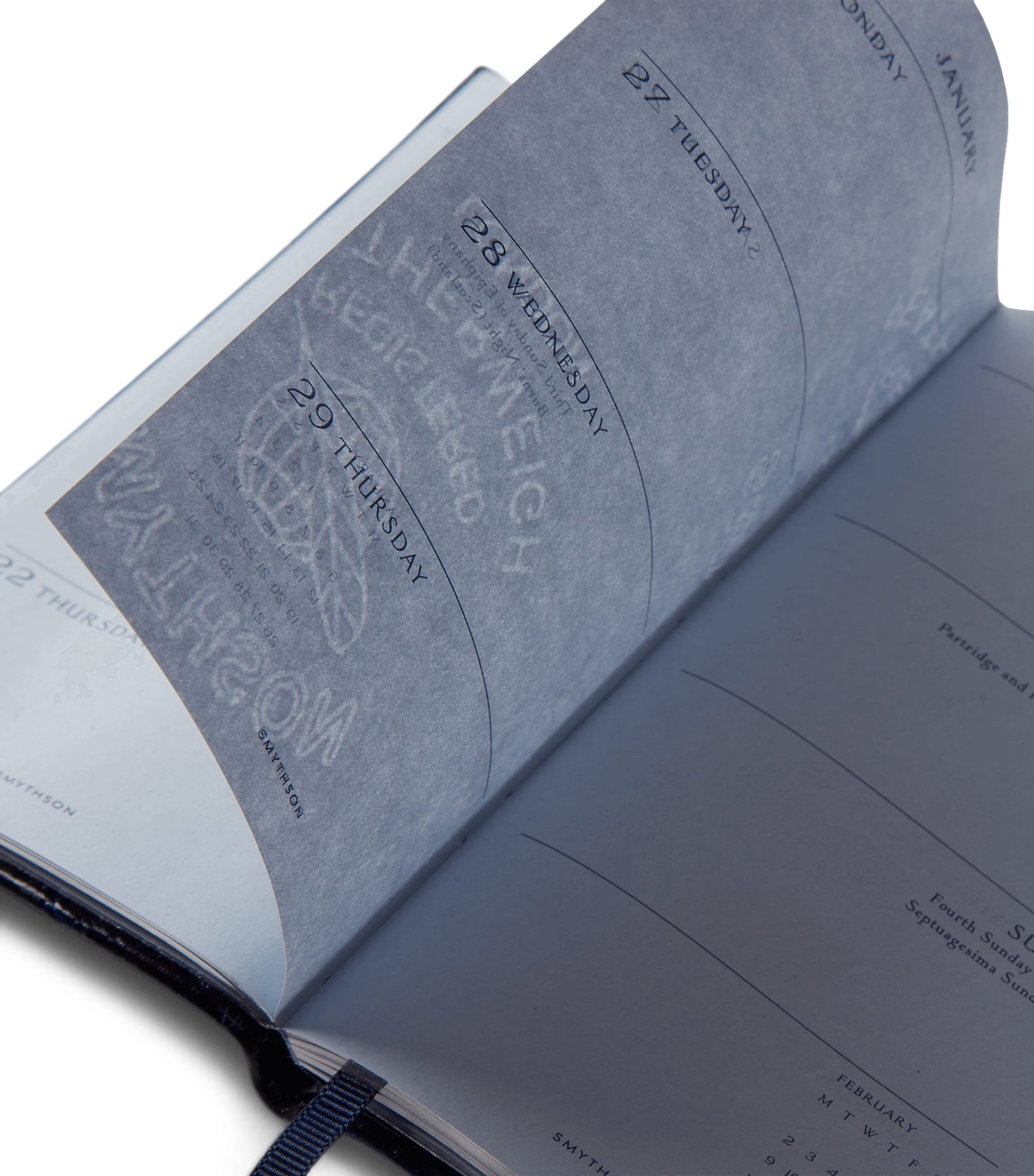 Mara Leather Croc-Embossed Panama 2026 Pocket Diary