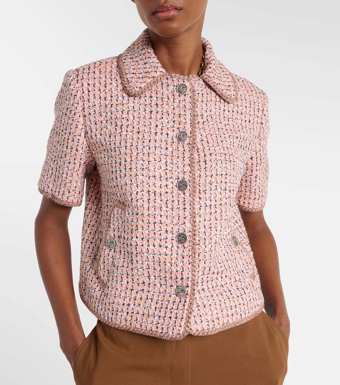 Etro - Cropped tweed jacket