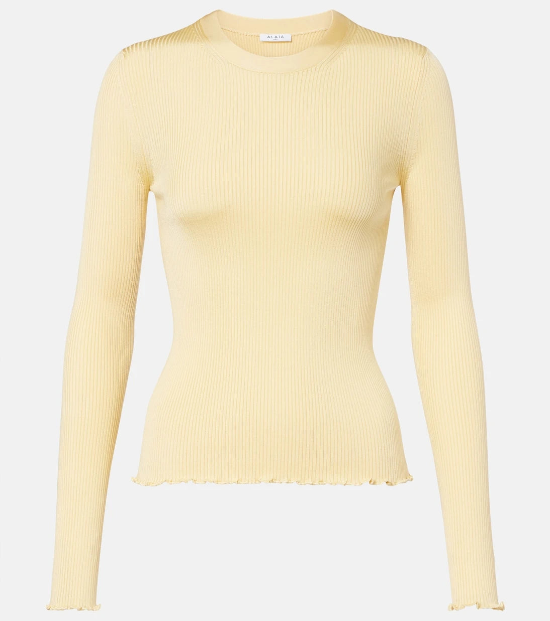 Alaïa - RIbbed-knit silk-blend top
